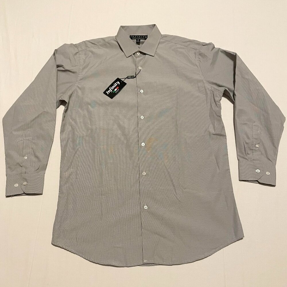 Infinity Classic Collection Italy Mens Dress Shirt Size Medium